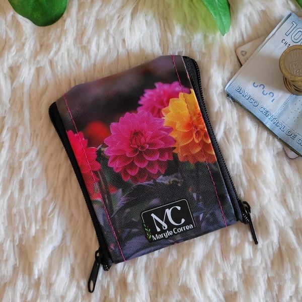 Colección Encanto – Monedero doble – Flores de primavera