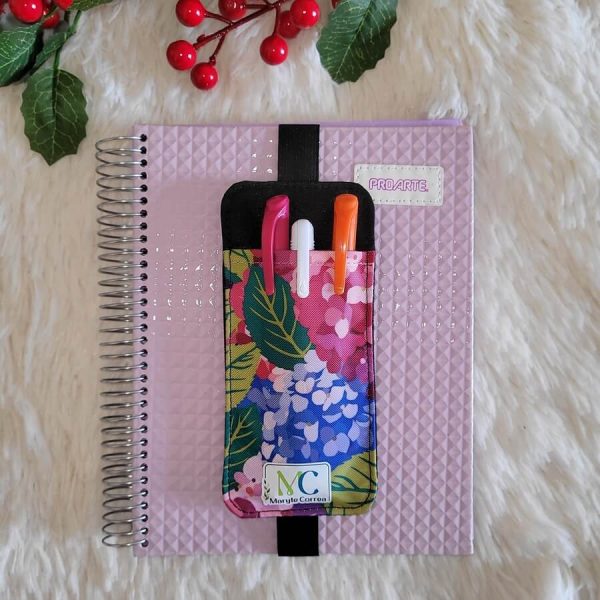 Porta lápices con elástico (stock) Flores T6